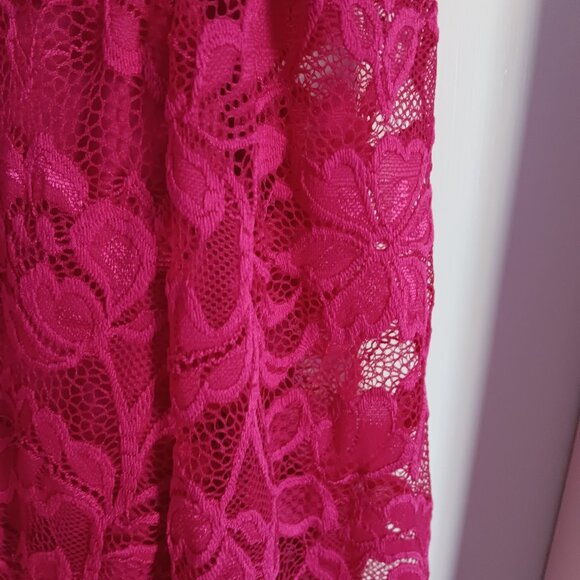 Les Serein Women's Lace Long Sleeve Pink Blouse Size Medium NWT - Picture 2 of 7